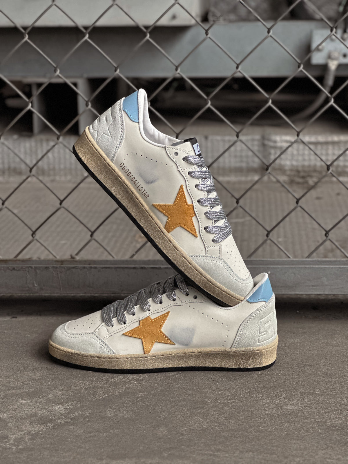 Golden Goose Ball Star | Ocre y celeste